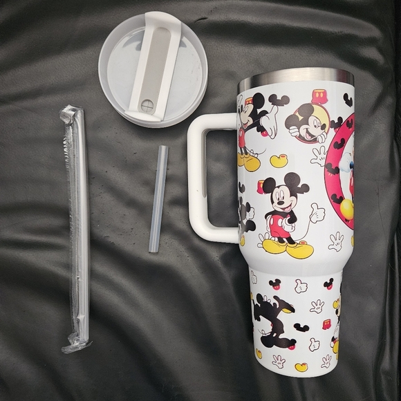 Mickey Mouse Travel Tumbler Stainless Thermos Cooler Mug Steel NEW - Picture 9 of 9
